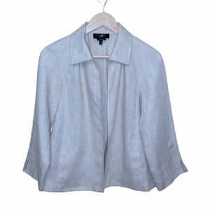 EUC Talbots Pure Irish Linen Open Front Jacket